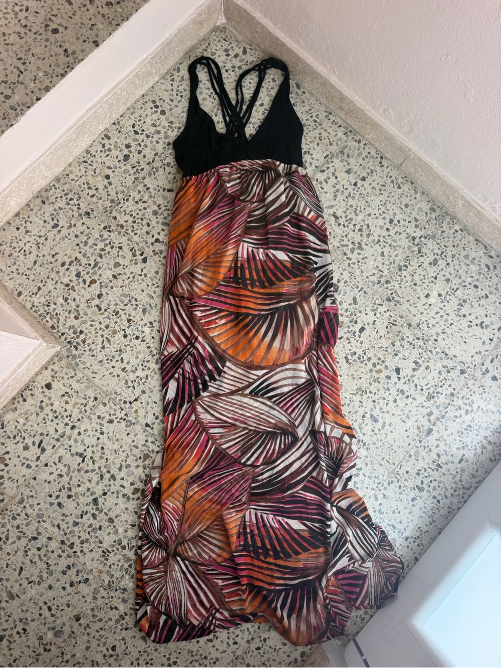 Luna Chix Abstract Print Maxi Dress Size Medium